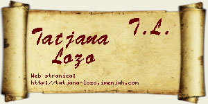 Tatjana Lozo vizit kartica